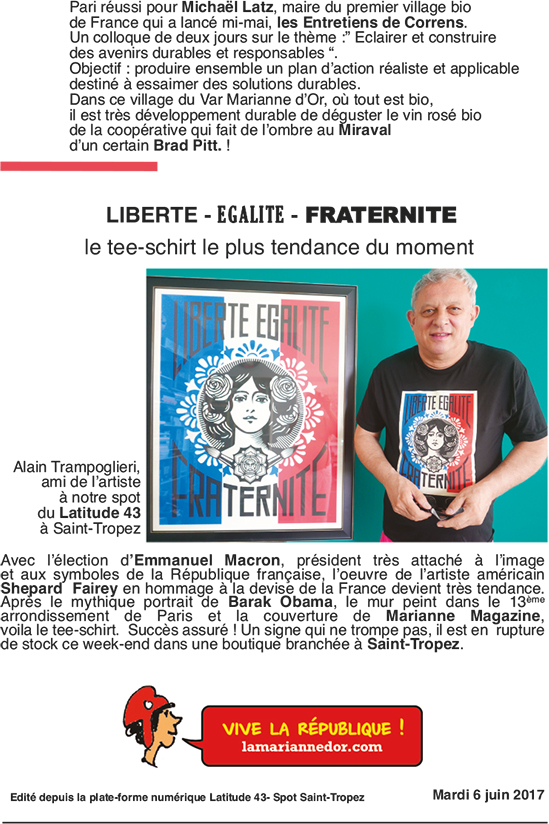 le tee-shirt le plus tendance du moment liberte - egalite- fraternite