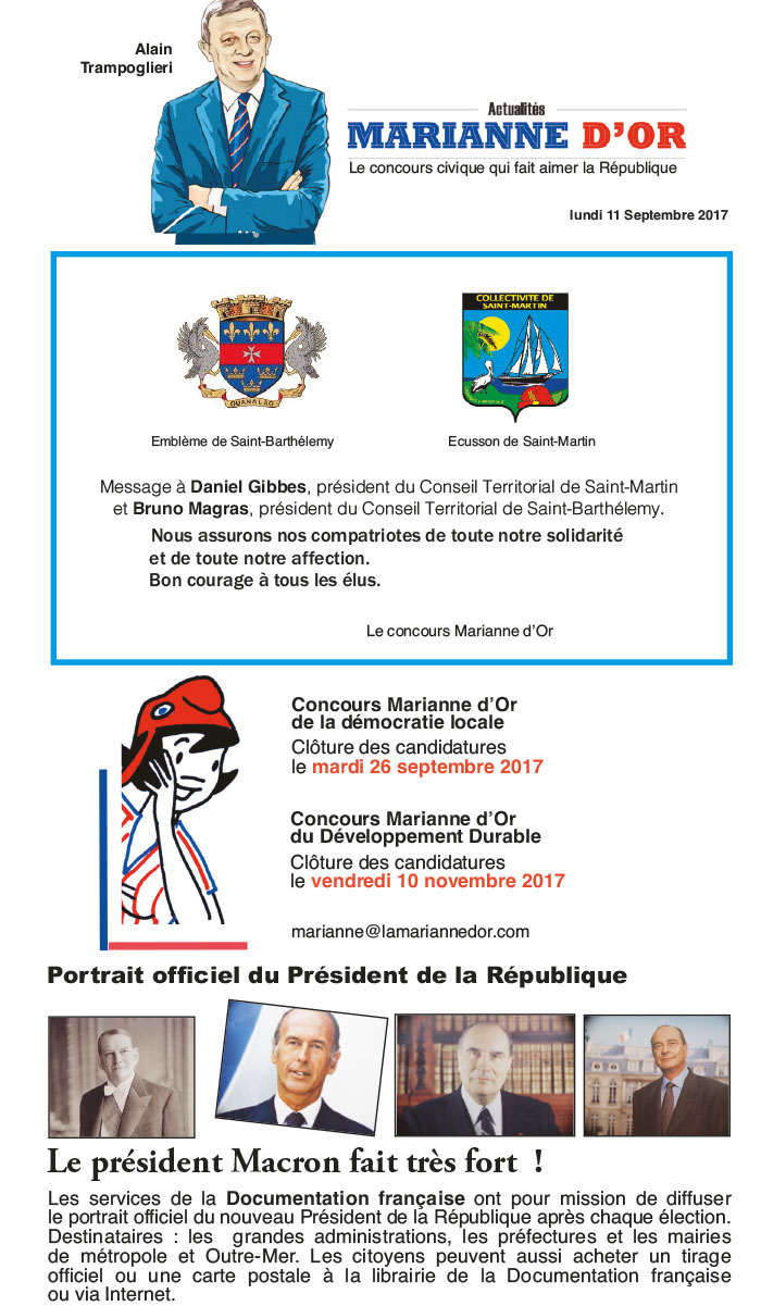 Marianne d'Or Magazine, Alain Trampoglieri écrit enfin ses mémoires. Marianne d'Or du Développement Durable met le consommateur au coeur du débat.