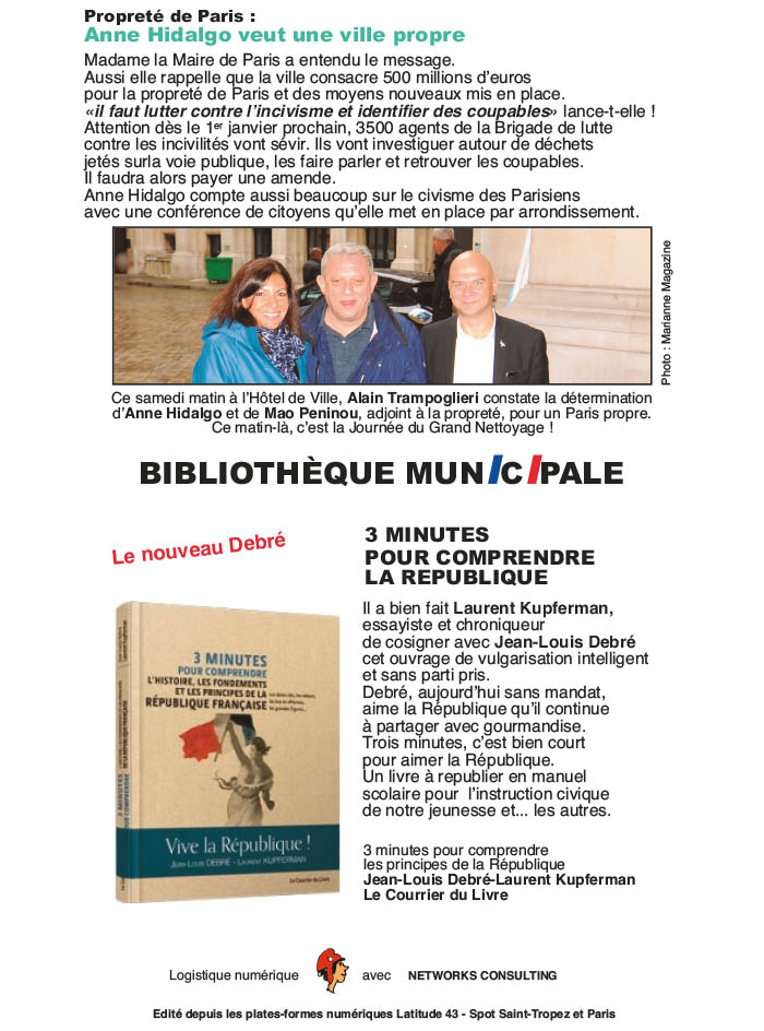 Marianne d'Or, apprenons à nos enfants le verbe trier à tous les temps, un statut pour la femme du maire ... et pour le mari de Madame le maire.