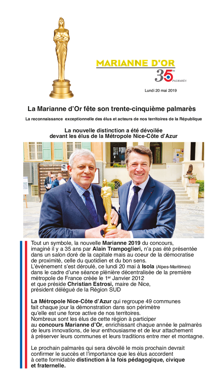 Marianne d'Or, Alain Trampoglieri, trente-conquieme palmares