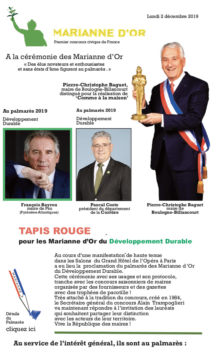 Marianne d'Or, Alain Trampoglieri, palmares